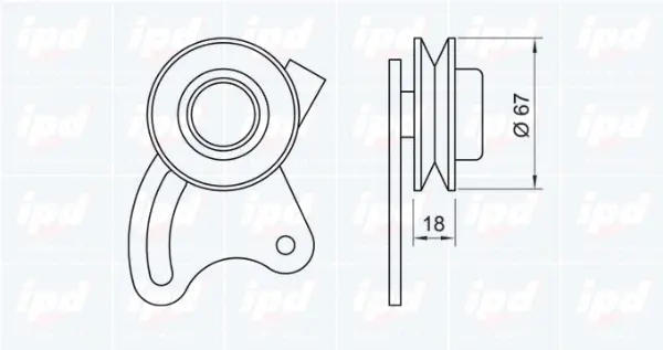 Tensioner Pulley, V-belt