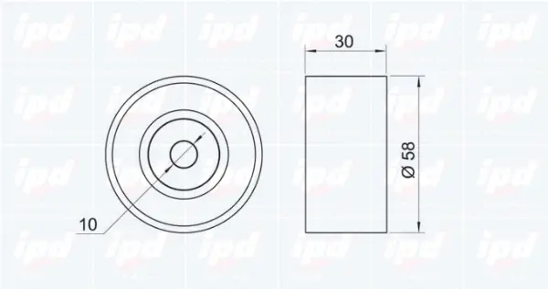 Deflection/Guide Pulley, timing belt