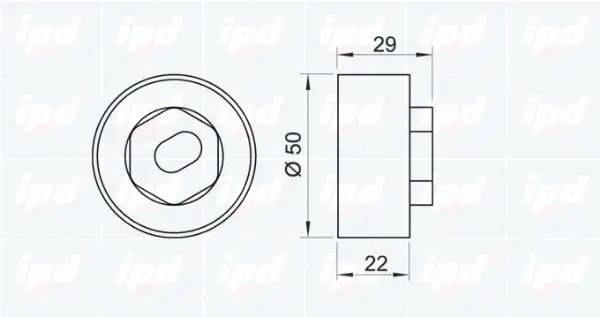 Deflection/Guide Pulley, timing belt