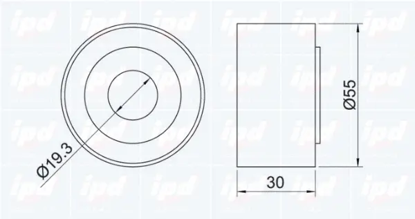 Deflection/Guide Pulley, timing belt