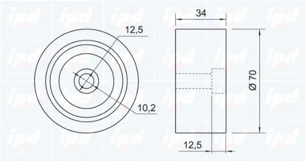 Deflection/Guide Pulley, timing belt
