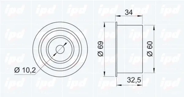 Deflection/Guide Pulley, timing belt