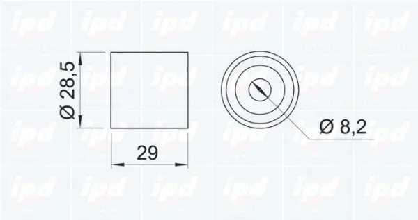 Deflection/Guide Pulley, timing belt