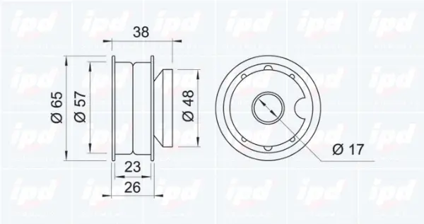 Deflection/Guide Pulley, timing belt
