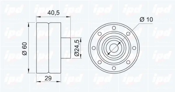 Deflection/Guide Pulley, timing belt