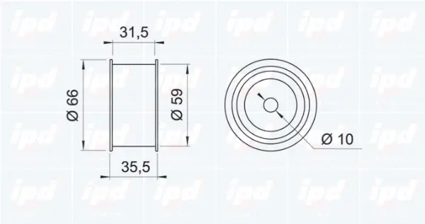 Deflection/Guide Pulley, timing belt