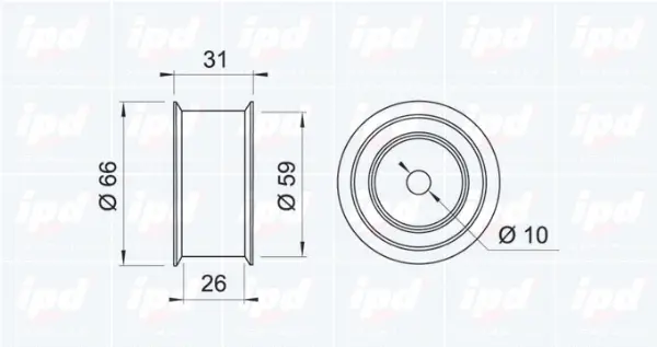 Deflection/Guide Pulley, timing belt