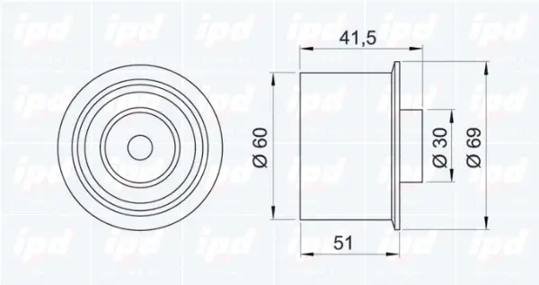 Deflection/Guide Pulley, timing belt