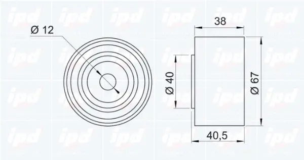 Deflection/Guide Pulley, timing belt