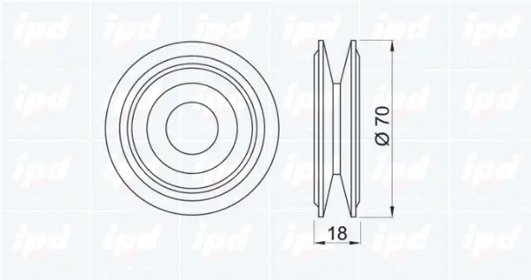 Deflection/Guide Pulley, V-belt
