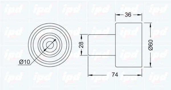Deflection/Guide Pulley, timing belt