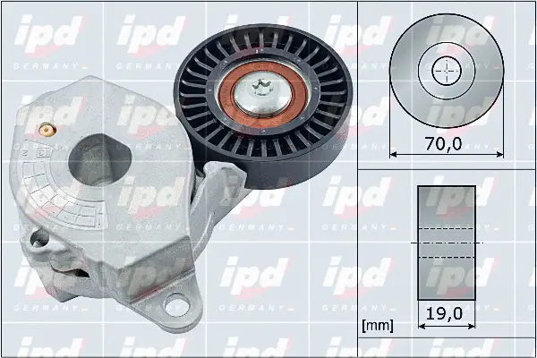Belt Tensioner, V-ribbed belt (15-4114)