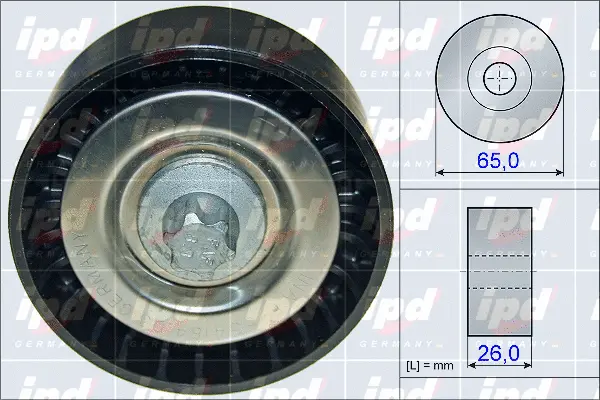 Deflection/Guide Pulley, V-ribbed belt (15-3868)