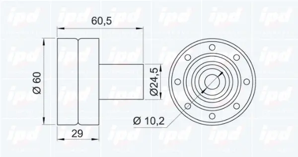 Deflection/Guide Pulley, timing belt