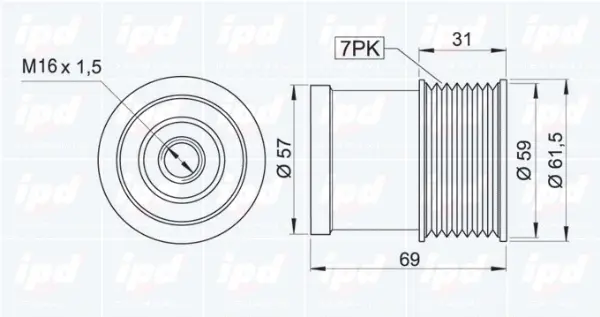 Alternator Freewheel Clutch (15-3353)