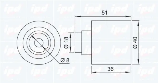 Deflection/Guide Pulley, timing belt
