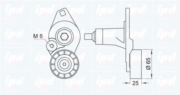 Belt Tensioner, V-ribbed belt