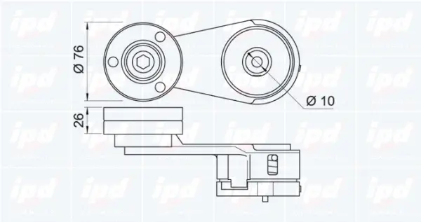 Belt Tensioner, V-ribbed belt (15-3156)