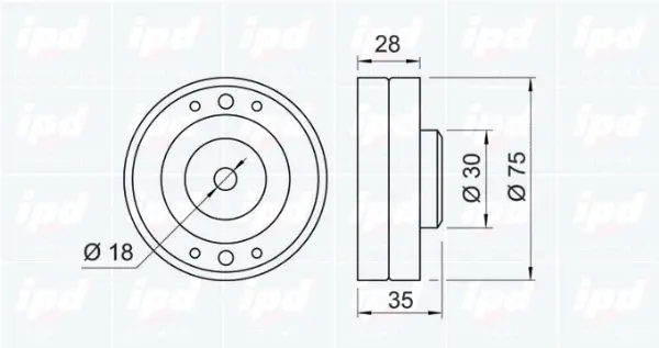 Deflection/Guide Pulley, timing belt