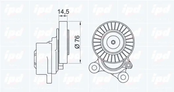 Belt Tensioner, V-ribbed belt (15-3274)