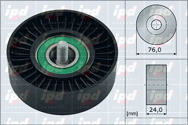 Deflection/Guide Pulley, V-ribbed belt (15-4106)
