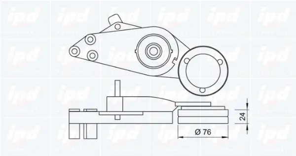 Belt Tensioner, V-ribbed belt (15-3374)