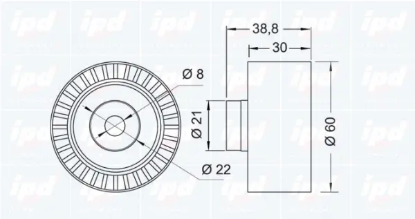 Deflection/Guide Pulley, timing belt