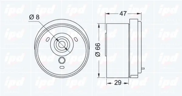 Tensioner Pulley, timing belt (15-3232)