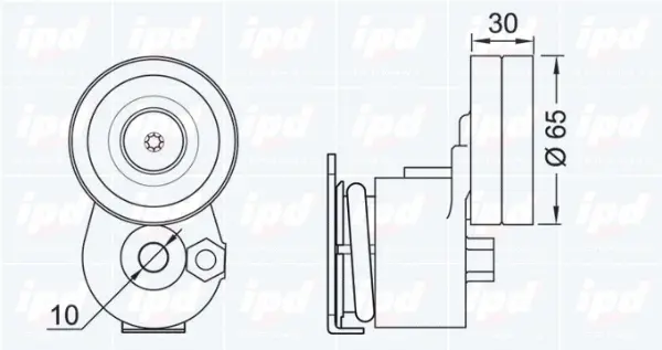 Belt Tensioner, V-ribbed belt