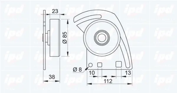 Tensioner Pulley, V-ribbed belt