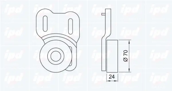 Tensioner Pulley, V-ribbed belt