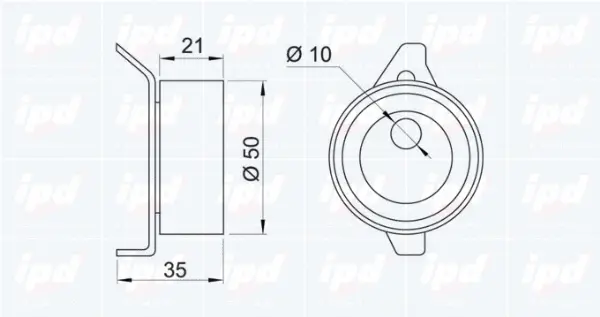 Deflection/Guide Pulley, timing belt