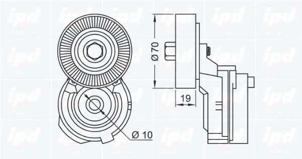 Belt Tensioner, V-ribbed belt