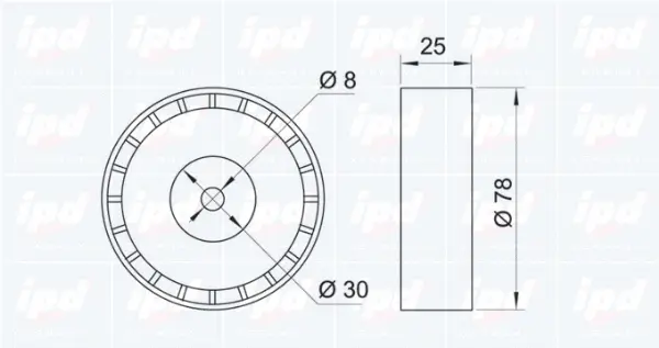 Tensioner Pulley, V-ribbed belt