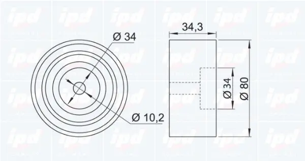 Deflection/Guide Pulley, timing belt