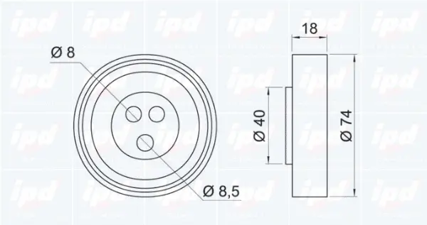 Tensioner Pulley, V-ribbed belt