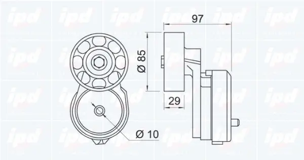 Belt Tensioner, V-ribbed belt
