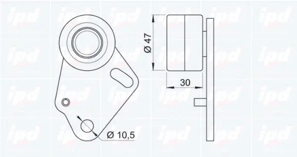 Tensioner Pulley, timing belt (15-3222)