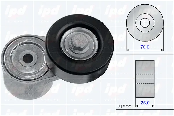 Belt Tensioner, V-ribbed belt (15-3845)