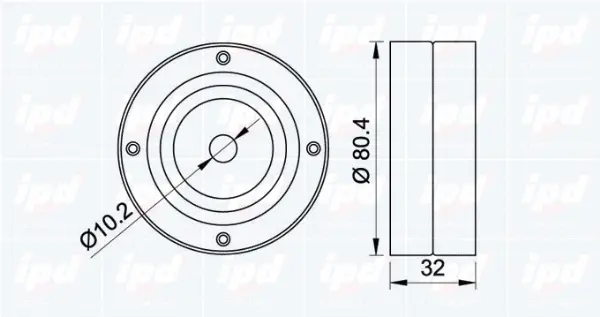 Deflection/Guide Pulley, timing belt