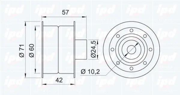 Deflection/Guide Pulley, timing belt
