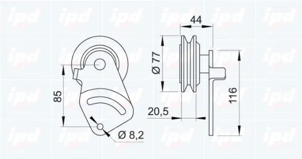 Tensioner Pulley, V-belt
