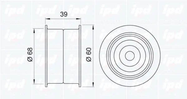Deflection/Guide Pulley, timing belt