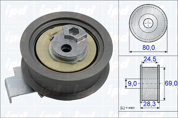 Tensioner Pulley, timing belt (15-3818)