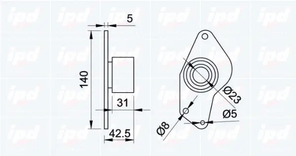 Deflection/Guide Pulley, timing belt