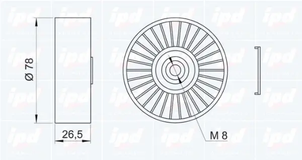 Tensioner Pulley, V-ribbed belt