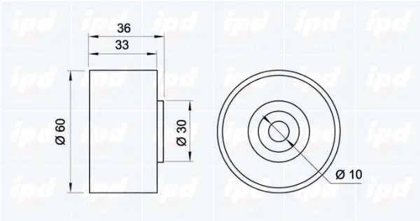 Deflection/Guide Pulley, timing belt