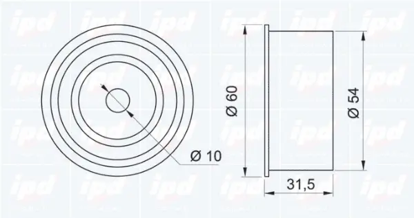 Deflection/Guide Pulley, timing belt (15-3151)