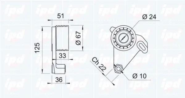 Tensioner Pulley, timing belt