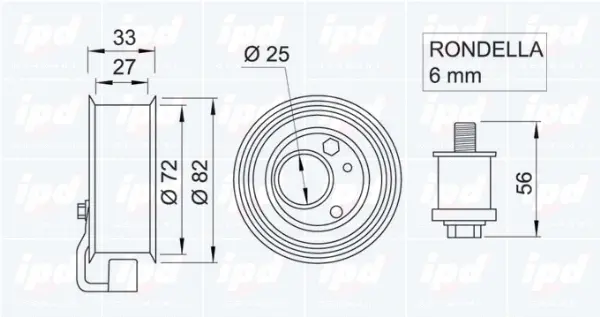 Tensioner Pulley, timing belt